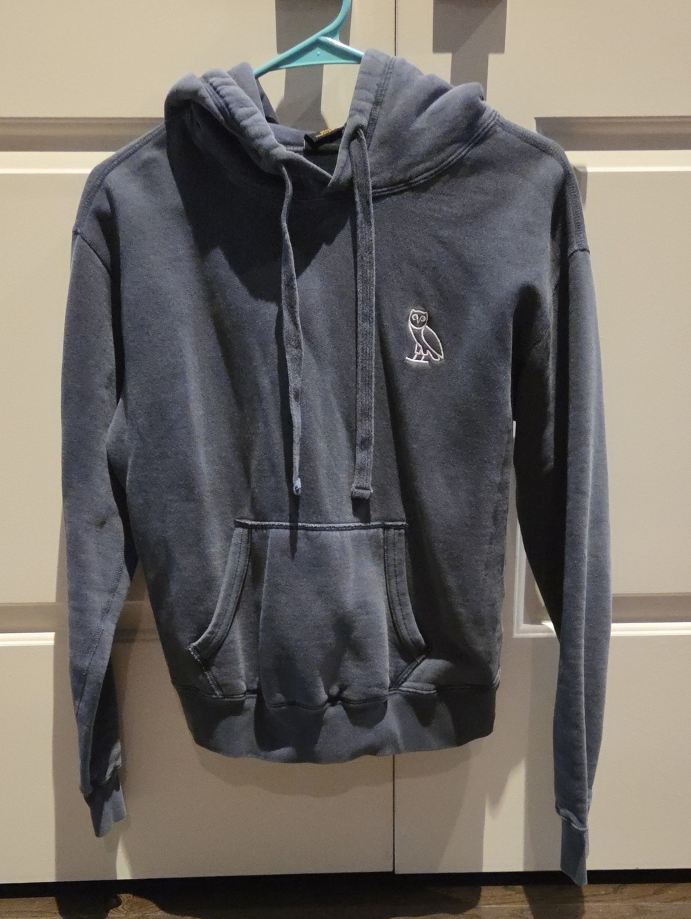 OVO Women’s Washed Navy Owl Embroidered Hoodie